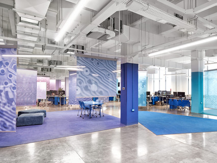 Image of a bright, colorful office space
