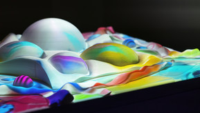 An image of words on a colorful background