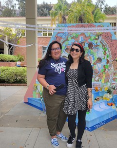 2023 Activists-in-Residence Melissa Acedera and Marlené Nancy Lopez. Photo courtesy UCLA Luskin School of Public Affairs.