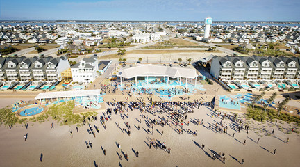 Atlantic Beach Boardwalk, 2nd Prize Winner, International Competition; aerial view