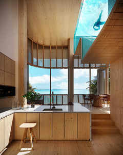Miami House, Winner of 2022 Best Future House of the Year Award from Global Design News and The Chicago Athenaeum; interior view