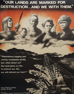Archival poster "Tribal Filipino Sunday" by Edgar Talusan (1979)