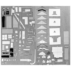 Drawing of building components against a grey background