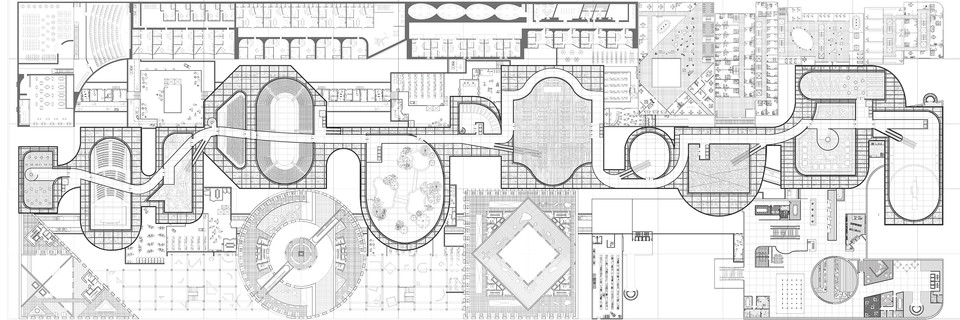 Plan drawing of amalgamated student work.