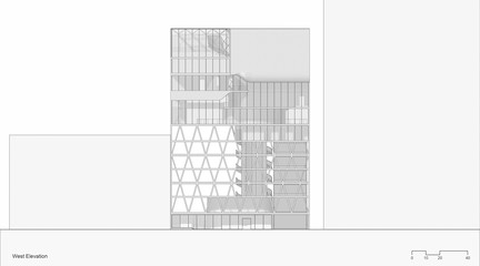 West elevation drawing.