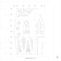 Black and white plan drawing of first floor.