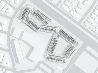 Plan drawing of a housing development in Los Angeles.