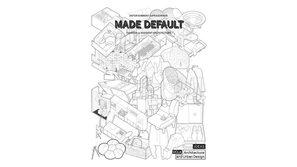 Image of front cover of Made Default book with drawings in greyscale