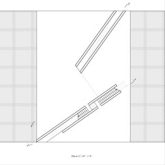 Black and white plan drawing with cut 22 feet above ground.