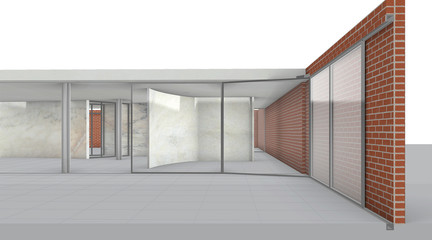 Rendered perspective from exterior.