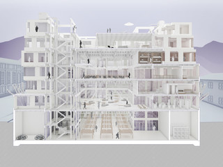 Rendered section perspective.