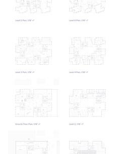 Eight plan drawing showing each floor of the building.